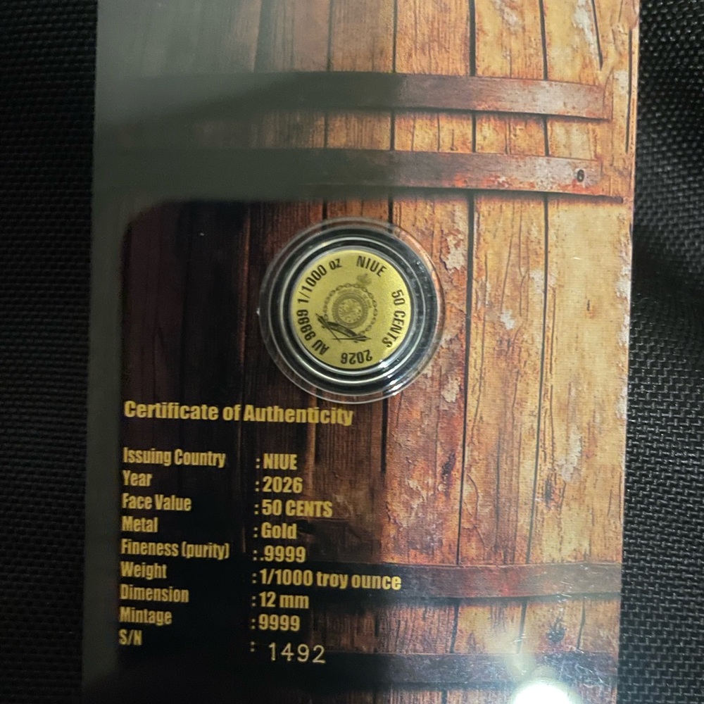 Gold Coin with Certificate of Authenticity